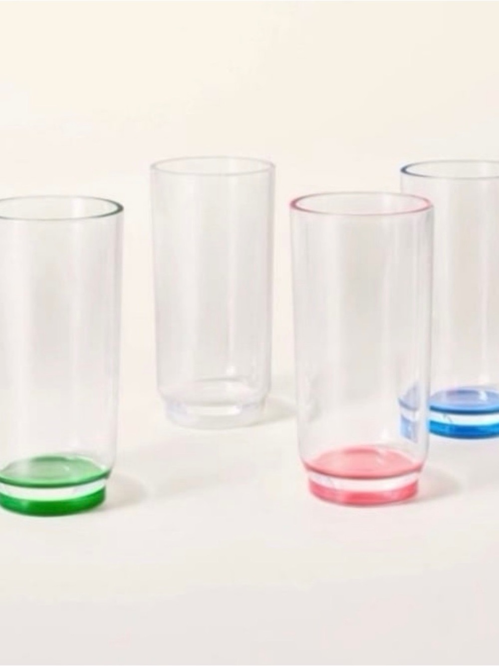 Kate Spade 4pc Acrylic Highball Drinkware Set Green/Cream/Pink - Target